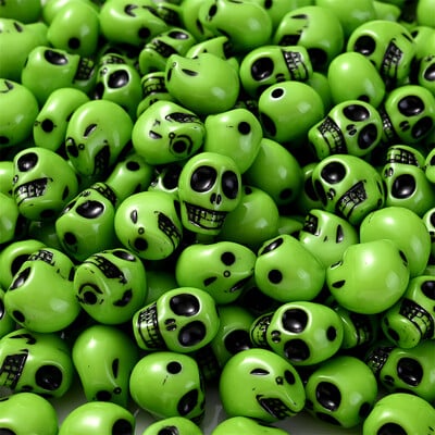 20 ks Halloween Lebka Akrylové korálky Zmiešané farby Voľné Dištančné Korálky Na Výrobu Šperkov DIY Ručne Vyrobené Náhrdelníky Náramky Doplnok