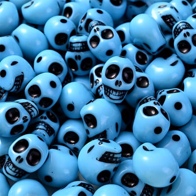 20 ks Halloween Lebka Akrylové korálky Zmiešané farby Voľné Dištančné Korálky Na Výrobu Šperkov DIY Ručne Vyrobené Náhrdelníky Náramky Doplnok