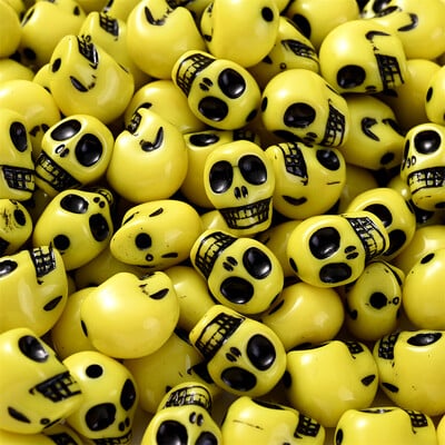 20 ks Halloween Lebka Akrylové korálky Zmiešané farby Voľné Dištančné Korálky Na Výrobu Šperkov DIY Ručne Vyrobené Náhrdelníky Náramky Doplnok