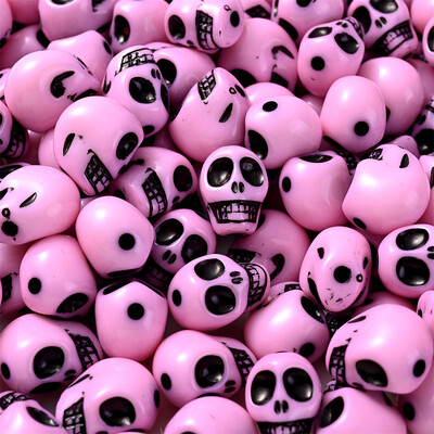 20 ks Halloween Lebka Akrylové korálky Zmiešané farby Voľné Dištančné Korálky Na Výrobu Šperkov DIY Ručne Vyrobené Náhrdelníky Náramky Doplnok
