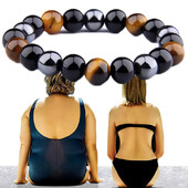 Fogyás karkötő Obszidián kő hematit tigris szem gyöngy karkötő karkötő kézzel készített kötél karkötő karcsúsító energia ékszer