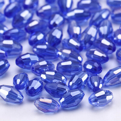 4*6 mm ryžové zrná rakúske krištáľové korálky AB farba oválne sklenené krištáľové korálky voľné dištančné korálky na výrobu šperkov DIY náramok