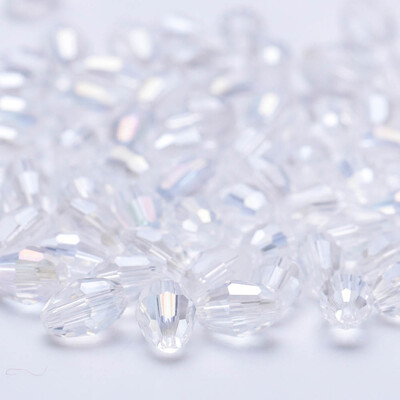 4*6 mm ryžové zrná rakúske krištáľové korálky AB farba oválne sklenené krištáľové korálky voľné dištančné korálky na výrobu šperkov DIY náramok