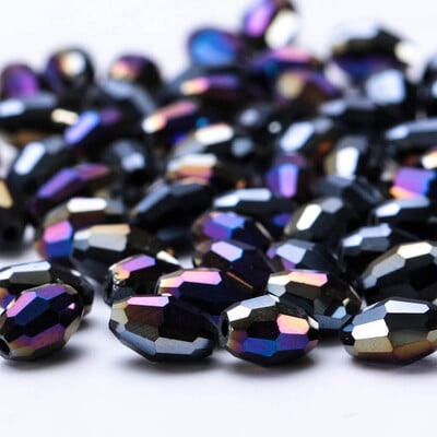 4*6 mm ryžové zrná rakúske krištáľové korálky AB farba oválne sklenené krištáľové korálky voľné dištančné korálky na výrobu šperkov DIY náramok