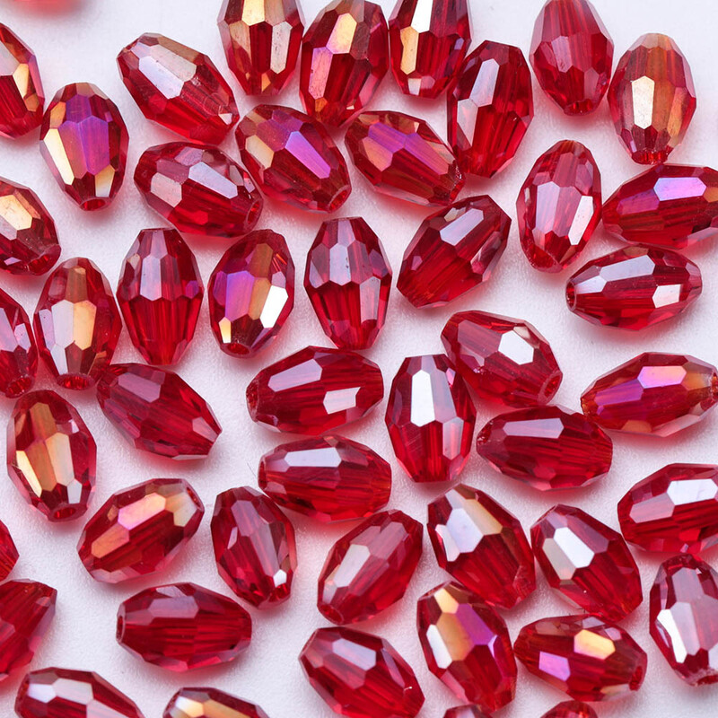 4*6 mm ryžové zrná rakúske krištáľové korálky AB farba oválne sklenené krištáľové korálky voľné dištančné korálky na výrobu šperkov DIY náramok