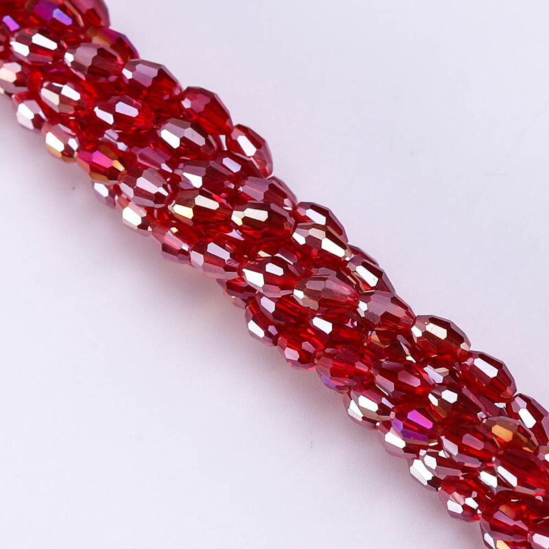 4*6 mm ryžové zrná rakúske krištáľové korálky AB farba oválne sklenené krištáľové korálky voľné dištančné korálky na výrobu šperkov DIY náramok