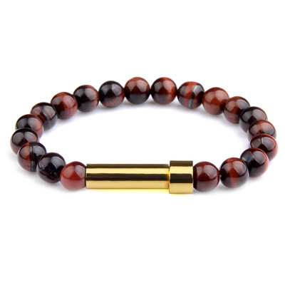 Natūralaus akmens poros apyrankės slaptos žinutės vamzdelio užrašai gali būti dedami Draugystės apyrankės moterims Vyrams Žavingi papuošalai