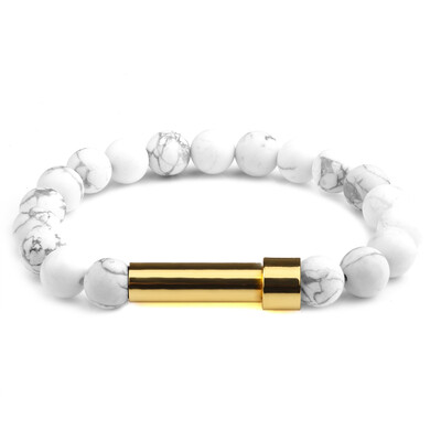 Natūralaus akmens poros apyrankės slaptos žinutės vamzdelio užrašai gali būti dedami Draugystės apyrankės moterims Vyrams Žavingi papuošalai