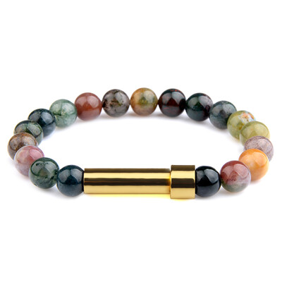 Natūralaus akmens poros apyrankės slaptos žinutės vamzdelio užrašai gali būti dedami Draugystės apyrankės moterims Vyrams Žavingi papuošalai