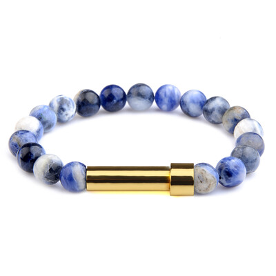 Natūralaus akmens poros apyrankės slaptos žinutės vamzdelio užrašai gali būti dedami Draugystės apyrankės moterims Vyrams Žavingi papuošalai