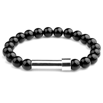 Natūralaus akmens poros apyrankės slaptos žinutės vamzdelio užrašai gali būti dedami Draugystės apyrankės moterims Vyrams Žavingi papuošalai