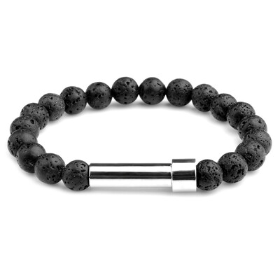 Natūralaus akmens poros apyrankės slaptos žinutės vamzdelio užrašai gali būti dedami Draugystės apyrankės moterims Vyrams Žavingi papuošalai