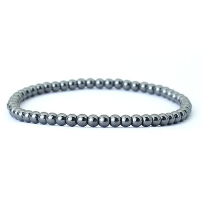 Új valódi természetes hematit köves férfi karkötő 4/6/8/10/12mm fekete, kerek szálú melltartó szabadidős kiegészítők Erkek Bileklik