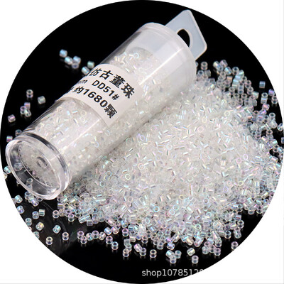 840 buc 11/0 DB margele de sticla 1.3x1.6mm uniform metalic culoare opac spacer margele de sticla pentru realizarea de bijuterii DIY