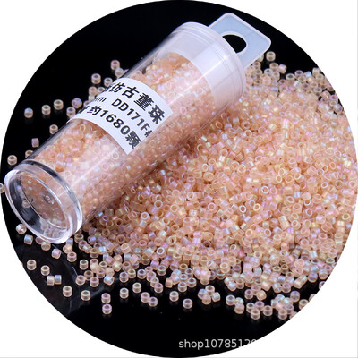 840 buc 11/0 DB margele de sticla 1.3x1.6mm uniform metalic culoare opac spacer margele de sticla pentru realizarea de bijuterii DIY