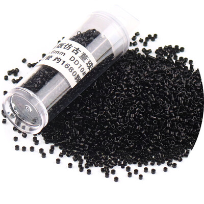 840 buc 11/0 DB margele de sticla 1.3x1.6mm uniform metalic culoare opac spacer margele de sticla pentru realizarea de bijuterii DIY