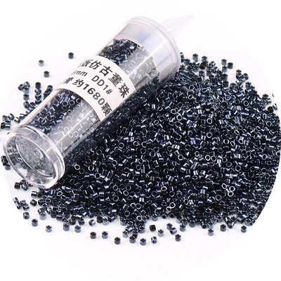 840 buc 11/0 DB margele de sticla 1.3x1.6mm uniform metalic culoare opac spacer margele de sticla pentru realizarea de bijuterii DIY