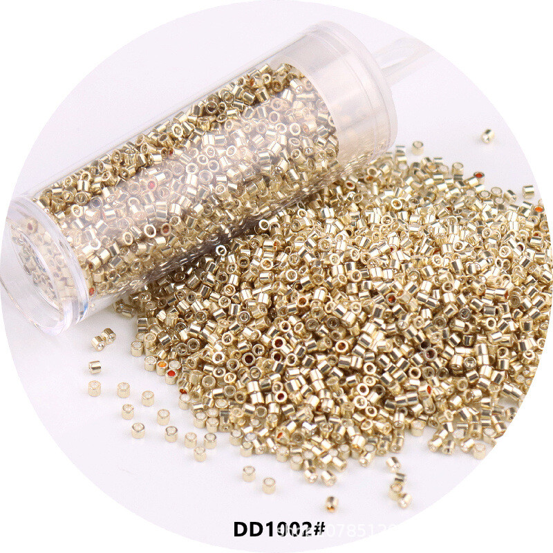 840 buc 11/0 DB margele de sticla 1.3x1.6mm uniform metalic culoare opac spacer margele de sticla pentru realizarea de bijuterii DIY