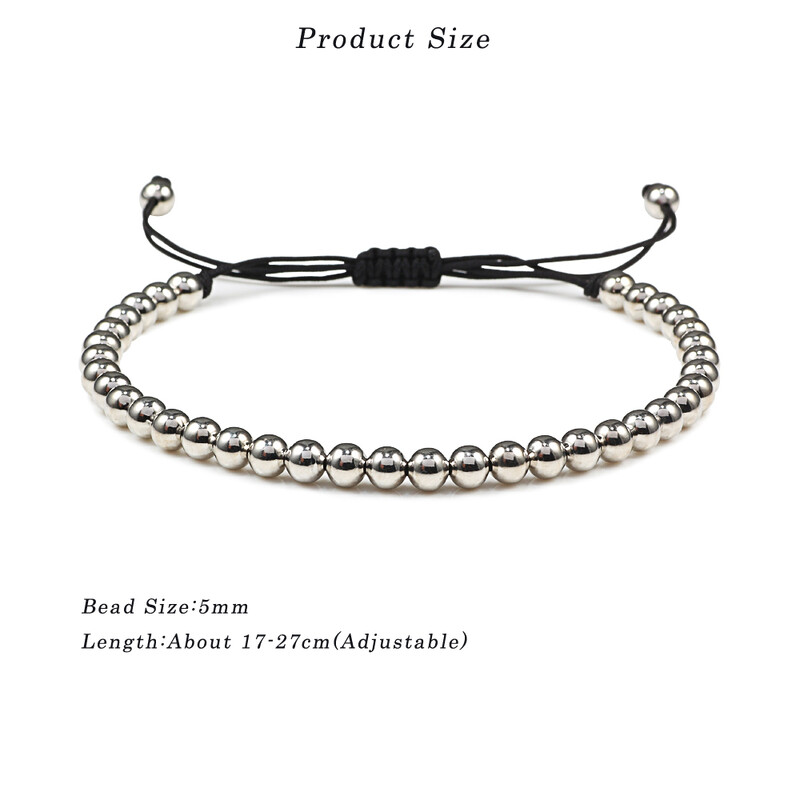 Divatos réz gyöngyök karkötők 5 mm-es kézzel készített, állítható, fonott szál karkötők nőknek Férfi Jóga Gyógyító Divat Ékszerek Pulseira
