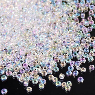 Biela séria českých sklenených korálok, rôzne veľkosti 1,5 mm, 2 mm, 3 mm, 4 mm, okrúhle dištančné korálky na výrobu šperkov, odevov a doplnkov.