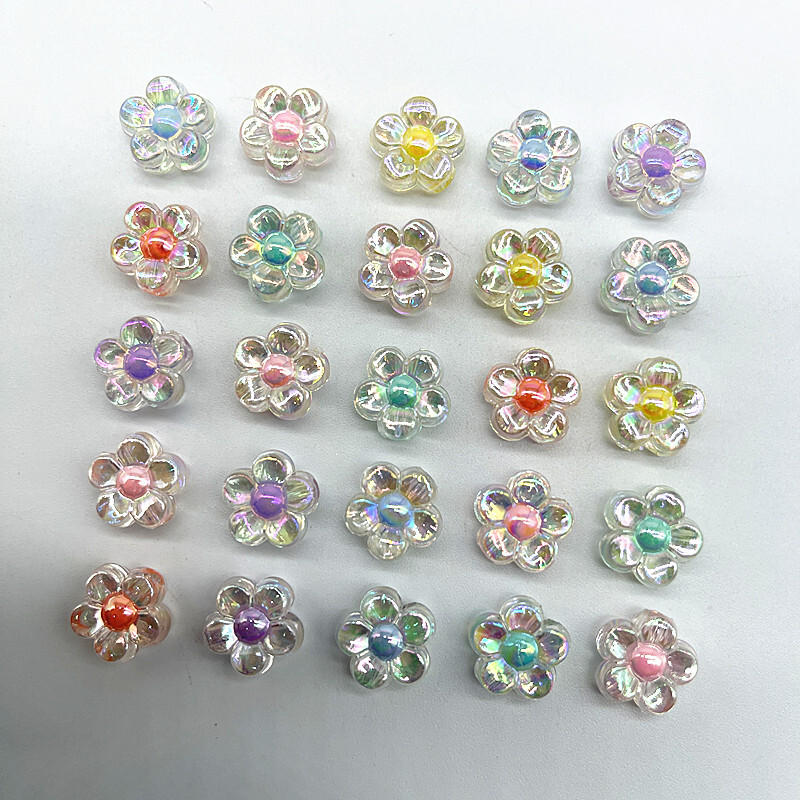 30 kom/lot 12 mm matiranje/prozirnost/AB boja akrilne perle suncokreta labave razmaknice perle za izradu nakita DIY pribor