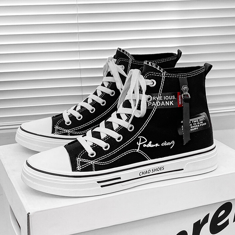 Uniszex Női Férfi Vászon Cipők Autentikus Klasszikus Dizájner Magas szárú Canvas Vulcanize Cipők Athletic tornacipők Zapatos Casuales