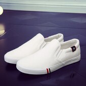 Pánske klasické plátené ležérne lenivé topánky mokasíny módne nazúvacie mokasíny prané vulkanizované ploché topánky Zapatillas Hombre