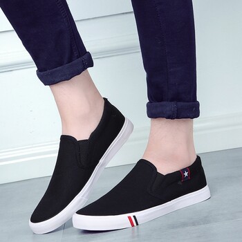 Ανδρικά κλασικά καμβά Casual Lazy παπούτσια Moccasin Fashion Slip on Loafer Washed Vulcanized Flat παπούτσια Zapatillas Hombre