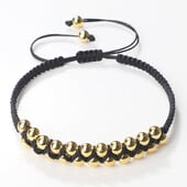 Ръчно изработена мъжка гривна с чар Класически луксозни тибетски будистки медни мъниста Регулируеми плетени гривни за жени Винтидж бижута