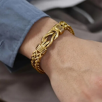 Cross jauna titāna tērauda bieza divrindu ķēdes magnētiskā aizdare Eiropas un Amerikas hip-hop punk stila nerūsējošā tērauda vīriešu br