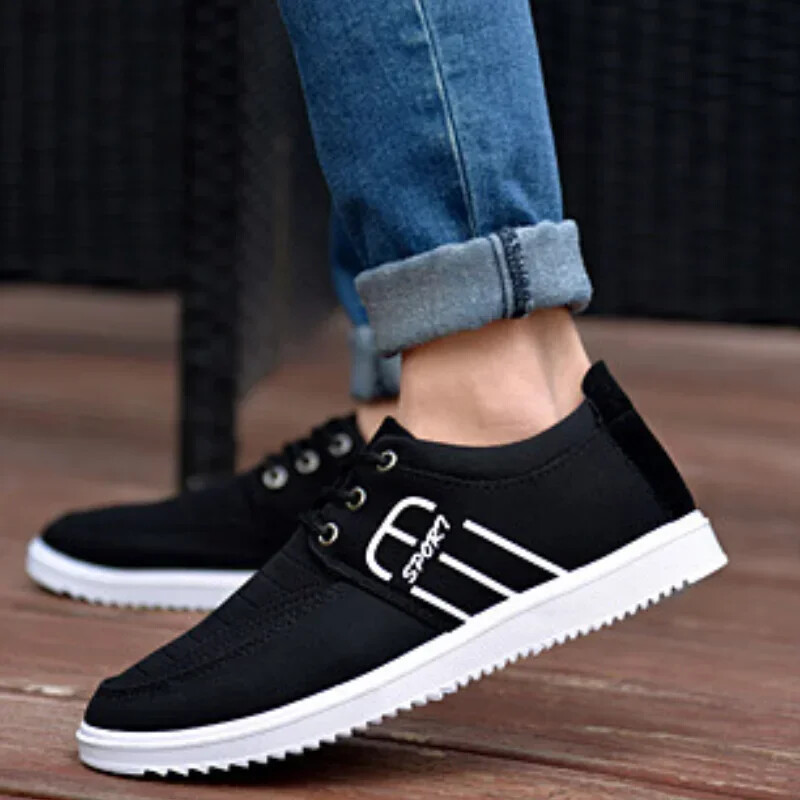 Férfi tornacipők Könnyű vászoncipők Nyári férfi vulkanizált cipő Légáteresztő munkacipők Fűzős Férfi vezetőcipők Zapatillas