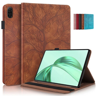 Planšetdatora Coque For Honor Pad X8a futrālis 11 collu reljefs Tree Flip Wallet statīva futrālis Funda Honor Pad X8a 2024 korpusa vāciņam 11 collu