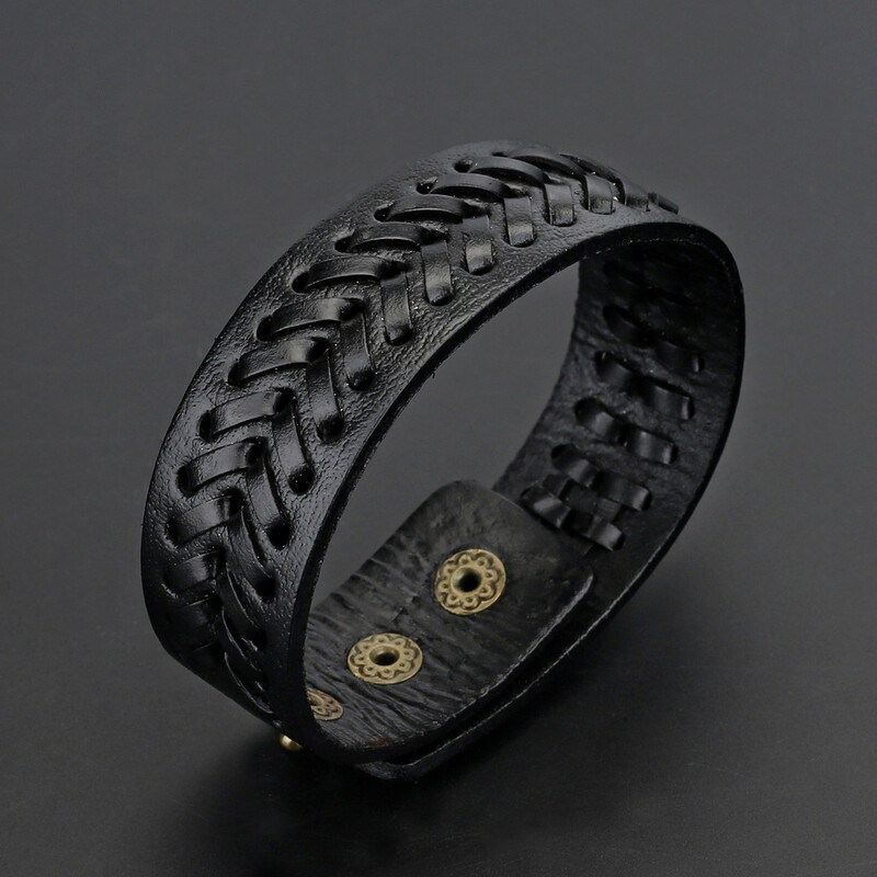 Trendové šperky z roku 2022, vintage ručne tkané, 8-slovné, široké kožené náramky, jednoduché manžetové náramky, náramky pre ženy, náramky pre ženy