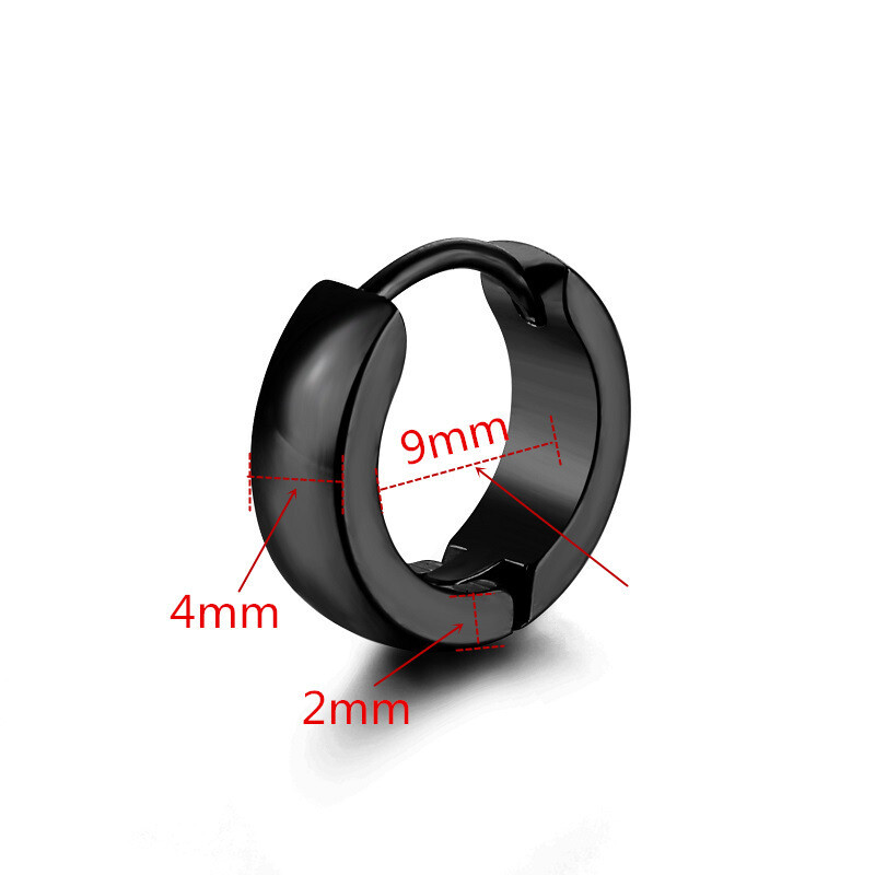 Pārrobežu, vienkāršas, izliektas nerūsējošā tērauda ausu sprādzes Eiropas un Korejas modes pīrsingu rotaslietas mūsdienīgi vīriešu un sieviešu sfēriski apaļi auskari