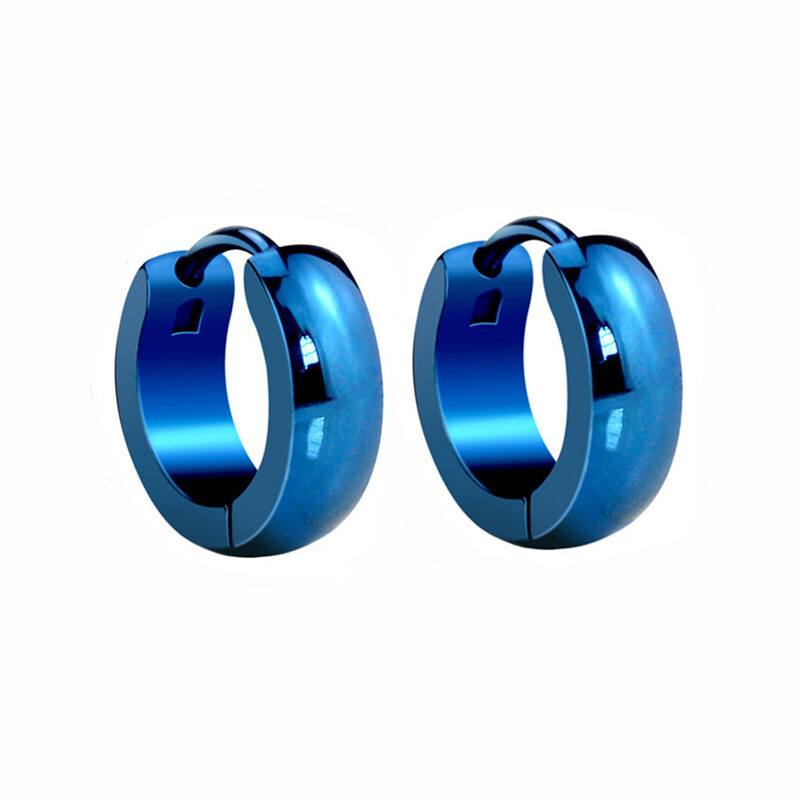 Pārrobežu, vienkāršas, izliektas nerūsējošā tērauda ausu sprādzes Eiropas un Korejas modes pīrsingu rotaslietas mūsdienīgi vīriešu un sieviešu sfēriski apaļi auskari