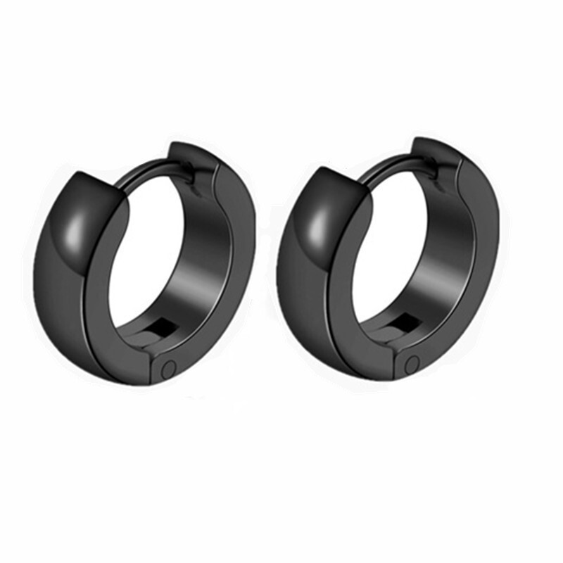 Pārrobežu, vienkāršas, izliektas nerūsējošā tērauda ausu sprādzes Eiropas un Korejas modes pīrsingu rotaslietas mūsdienīgi vīriešu un sieviešu sfēriski apaļi auskari