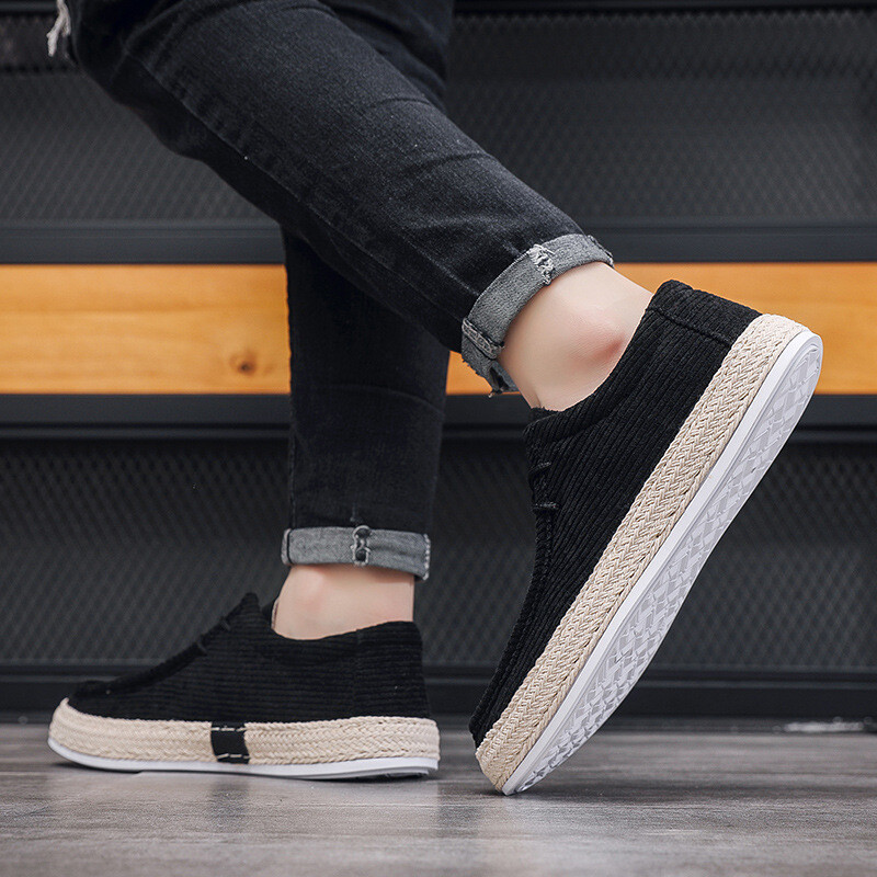 Divat alkalmi cipők férfiaknak 2024 Új kényelmes vászon cipők Sokoldalú férfi tornacipők kültéri, légáteresztő férfi sétacipők