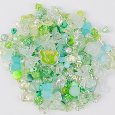 50 g Random Mix akril gyöngyök mosolygó szív virág gyöngyök barkácsoláshoz kézzel készített kézműves varrás gyöngy kiegészítők készítése