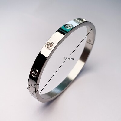 2023 m. naujo dizaino aukso spalvos cirkonio ir kryžminio riešuto nagų apyrankė auksinė ir apyrankė, skirta moteriai, nerūdijančio plieno varžtais, prekės ženklo papuošalai