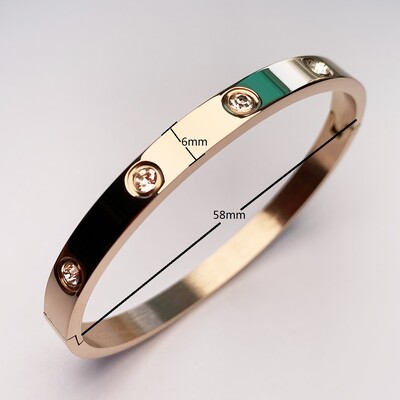 2023 m. naujo dizaino aukso spalvos cirkonio ir kryžminio riešuto nagų apyrankė auksinė ir apyrankė, skirta moteriai, nerūdijančio plieno varžtais, prekės ženklo papuošalai