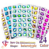 VC Sew On AB Rhinestone Cosmic Flatback Glass Crystals for Fashion Wedding Dresses Topánky Tašky Všetko pre dekoráciu DIY