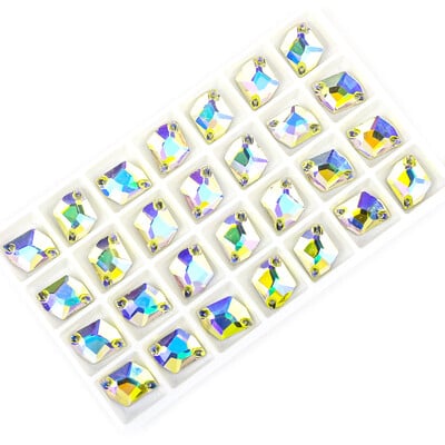 VC Sew On AB Rhinestone Cosmic Flatback Glass Crystals for Fashion Wedding Dresses Topánky Tašky Všetko pre dekoráciu DIY