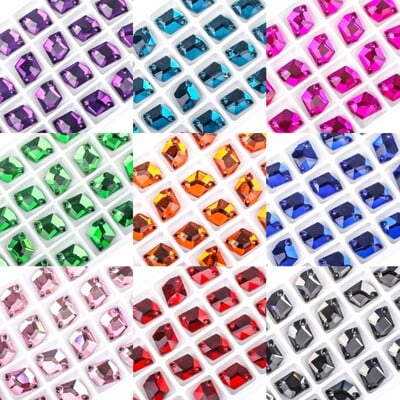 VC Sew On AB Rhinestone Cosmic Flatback Glass Crystals for Fashion Wedding Dresses Topánky Tašky Všetko pre dekoráciu DIY