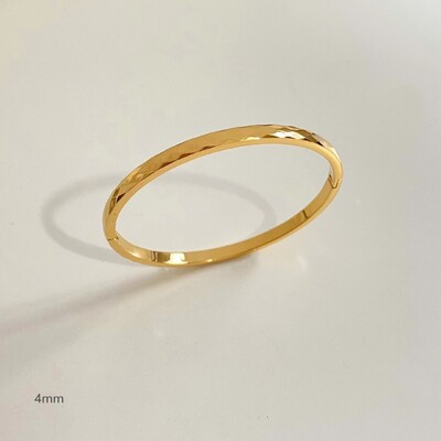 Peri'sbox narukvica s jednostavnim uzorkom od čistog zlata od nehrđajućeg čelika s Pvd platnom za ženske jednostavne 3-dijelne narukvice s nakitom