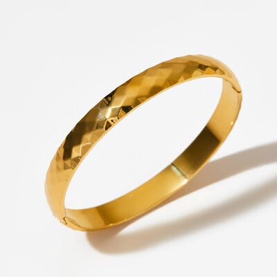 Peri'sbox narukvica s jednostavnim uzorkom od čistog zlata od nehrđajućeg čelika s Pvd platnom za ženske jednostavne 3-dijelne narukvice s nakitom