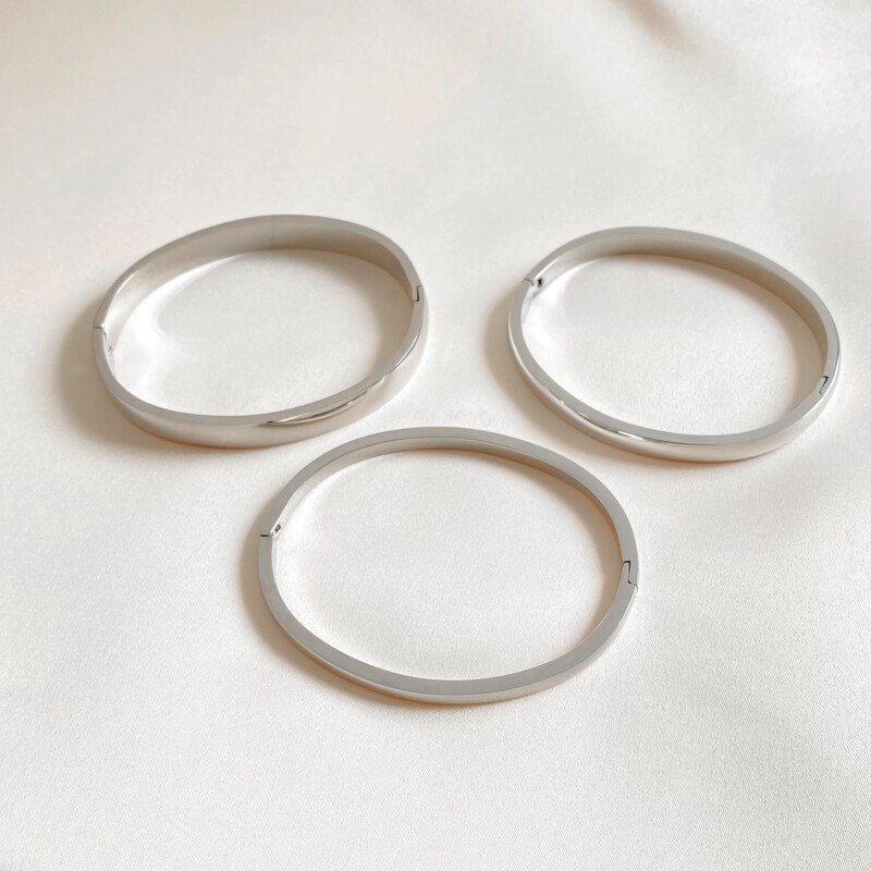 Peri'sbox narukvica s jednostavnim uzorkom od čistog zlata od nehrđajućeg čelika s Pvd platnom za ženske jednostavne 3-dijelne narukvice s nakitom