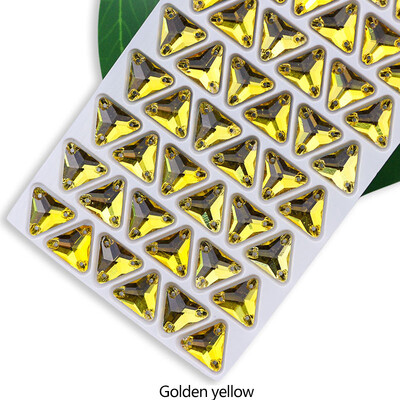 QL Crystal Sew On Rhinestone Clear AB Crystal Glass Crystal Triangles lapos hátú varrógomb barkácsoláshoz Ruhatáska cipőkhöz