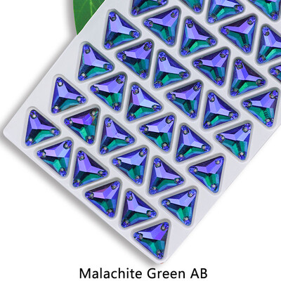 QL Crystal Sew On Rhinestone Clear AB Crystal Glass Crystal Triangles lapos hátú varrógomb barkácsoláshoz Ruhatáska cipőkhöz