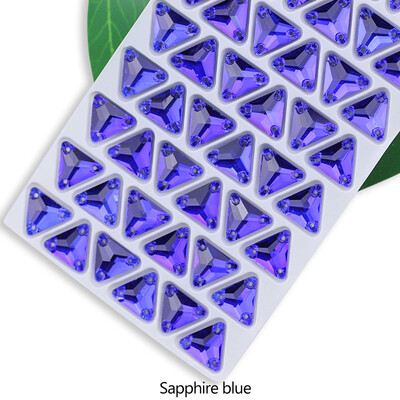 QL Crystal Sew On Rhinestone Clear AB Crystal Glass Crystal Triangles lapos hátú varrógomb barkácsoláshoz Ruhatáska cipőkhöz