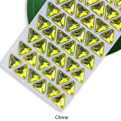 QL Crystal Sew On Rhinestone Clear AB Crystal Glass Crystal Triangles lapos hátú varrógomb barkácsoláshoz Ruhatáska cipőkhöz